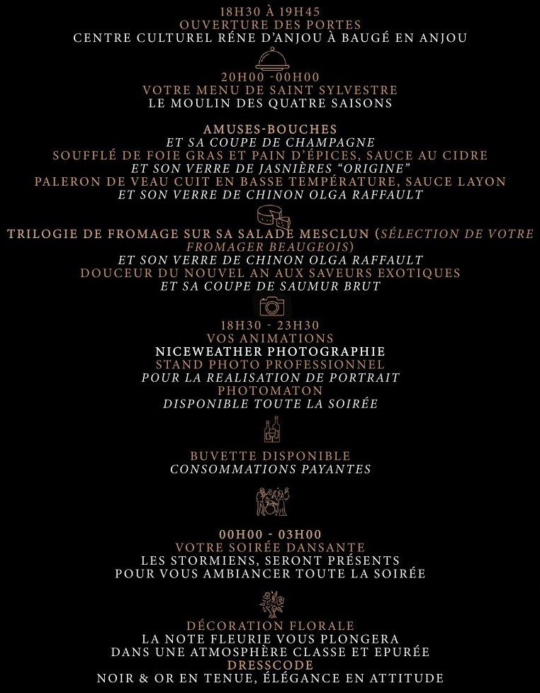 descriptif Réveillon Saint Sylvestre